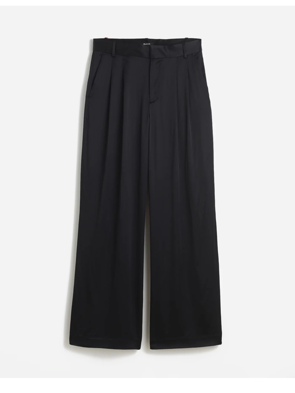 Woman’s Madewell Harlow Superwide-Leg in Stretch Satin